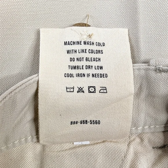 Buck Mason Womens Pants Size 29 Beige 100% Cotton Chinos Wide Leg High Rise - Picture 11 of 12